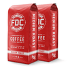 2 12-ounce packages of Fire Department Coffee's Medium Roast.